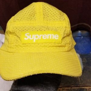 Supreme ss17 perforated yellow camp cap